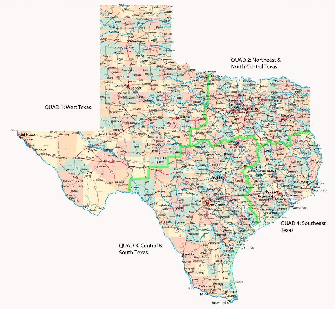 Quad Maps | Theatre Network of Texas